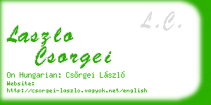 laszlo csorgei business card